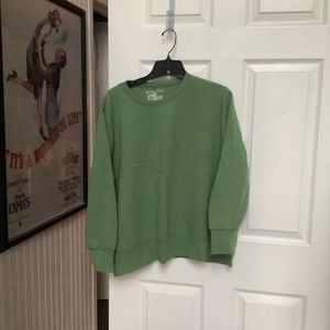 Green crewneck sweatshirt